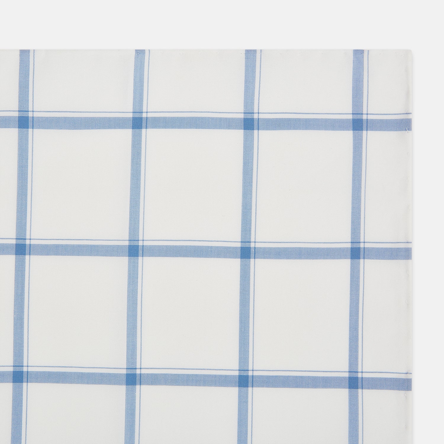 Image 3 of product Colony Blue Grid Check Hand-Rolled Handkerchief