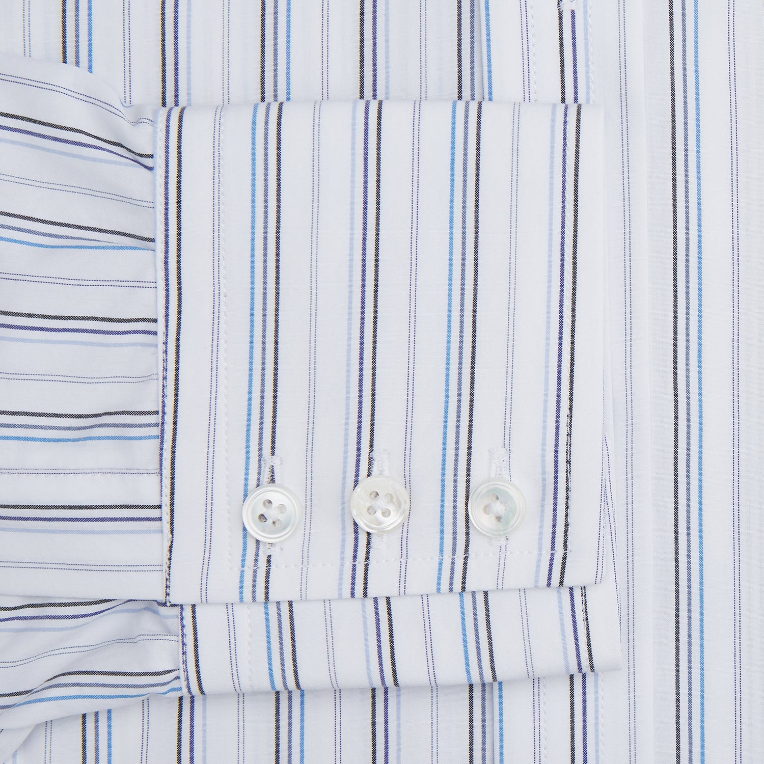 Image 3 of product Blue Fine Multi Pinstripe Mayfair Shirt