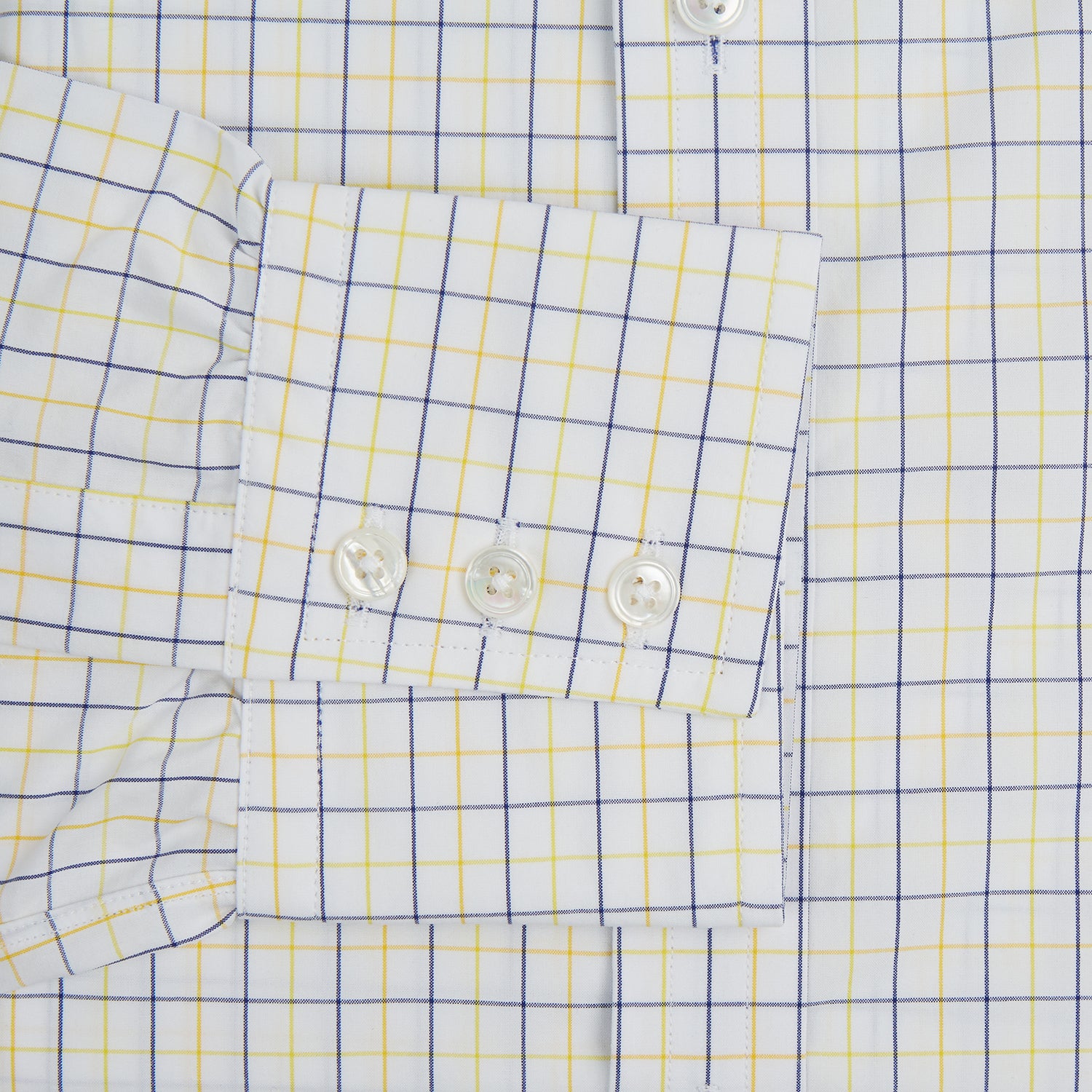 Image 4 of product Yellow Overlay Grid Check Mayfair Shirt