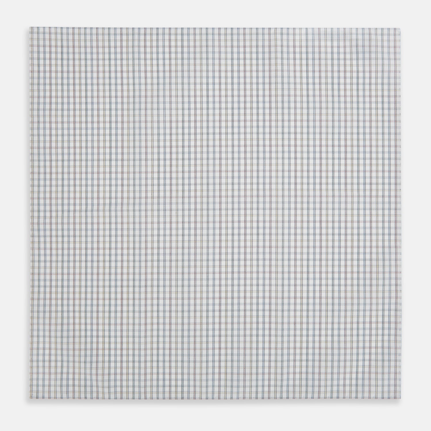 Image 3 of product Sky Blue Multi Graph Check Hand-Rolled Handkerchief
