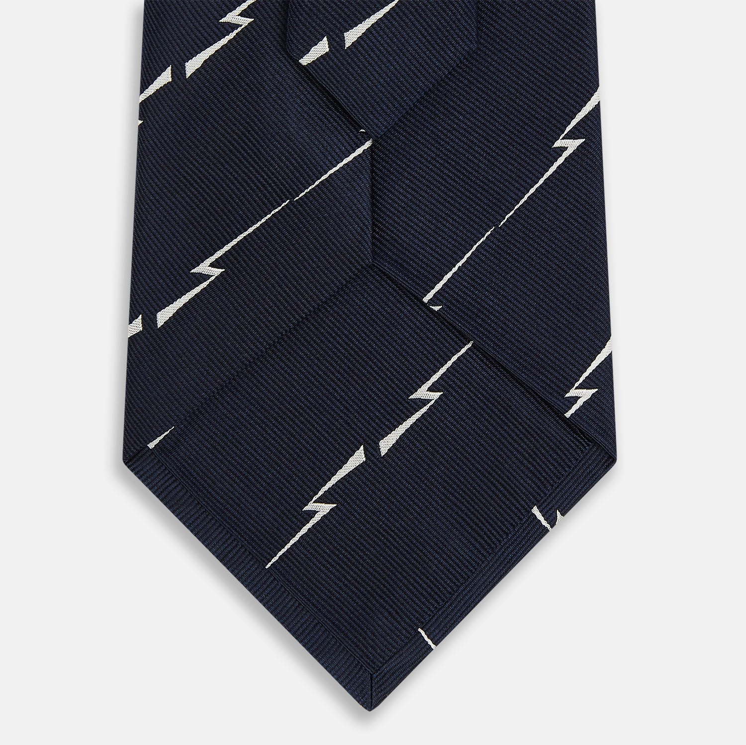 Image 3 of product Navy Zigzag Jacquard Silk Tie