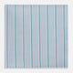 The Turnbull & Asser Blue and Green Multi Stripe Hand-Rolled Handkerchief features evenly spaced vertical stripes and hand-rolled edges, displayed neatly folded on a white background.