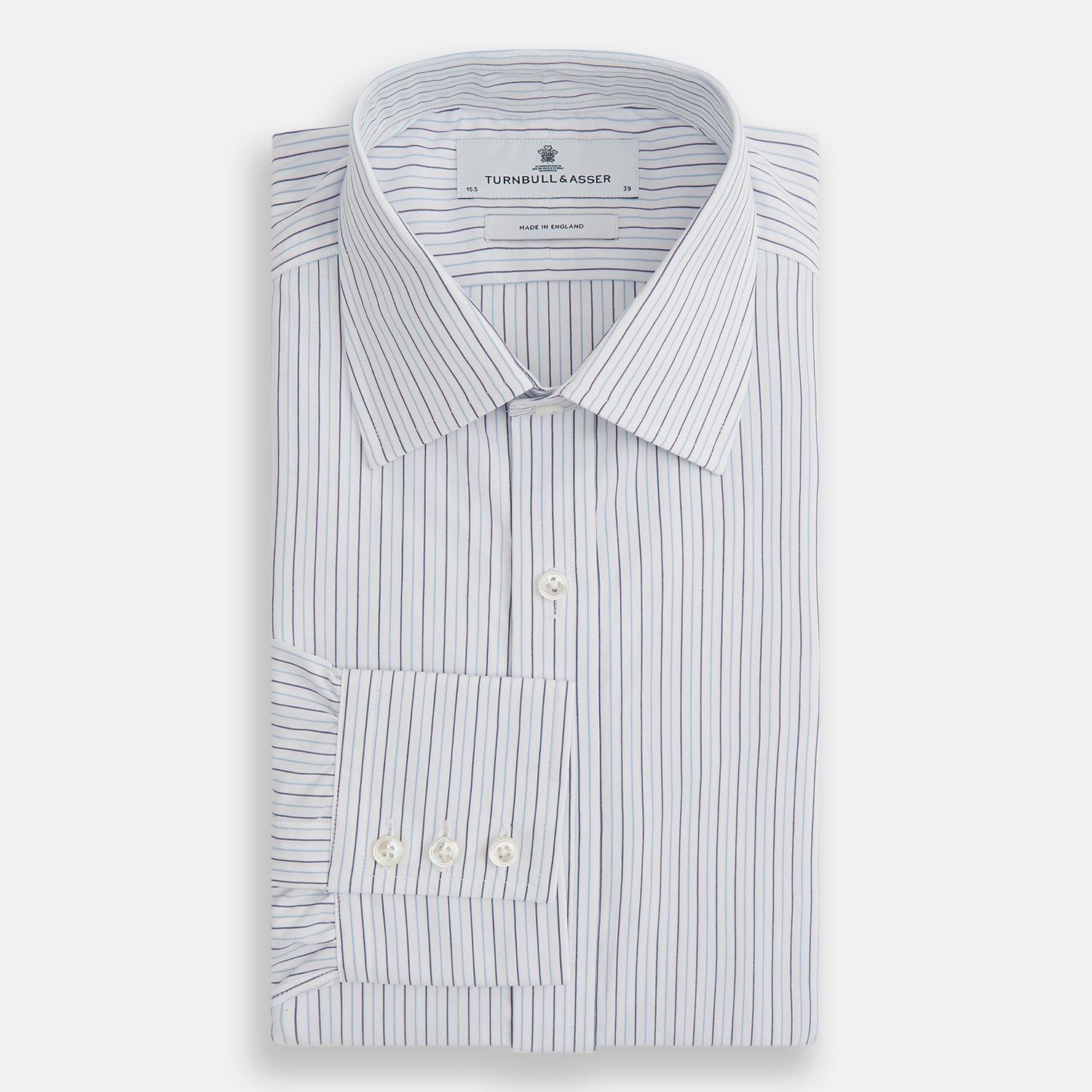 Image 4 of product Blue Double Pinstripe Mayfair Shirt
