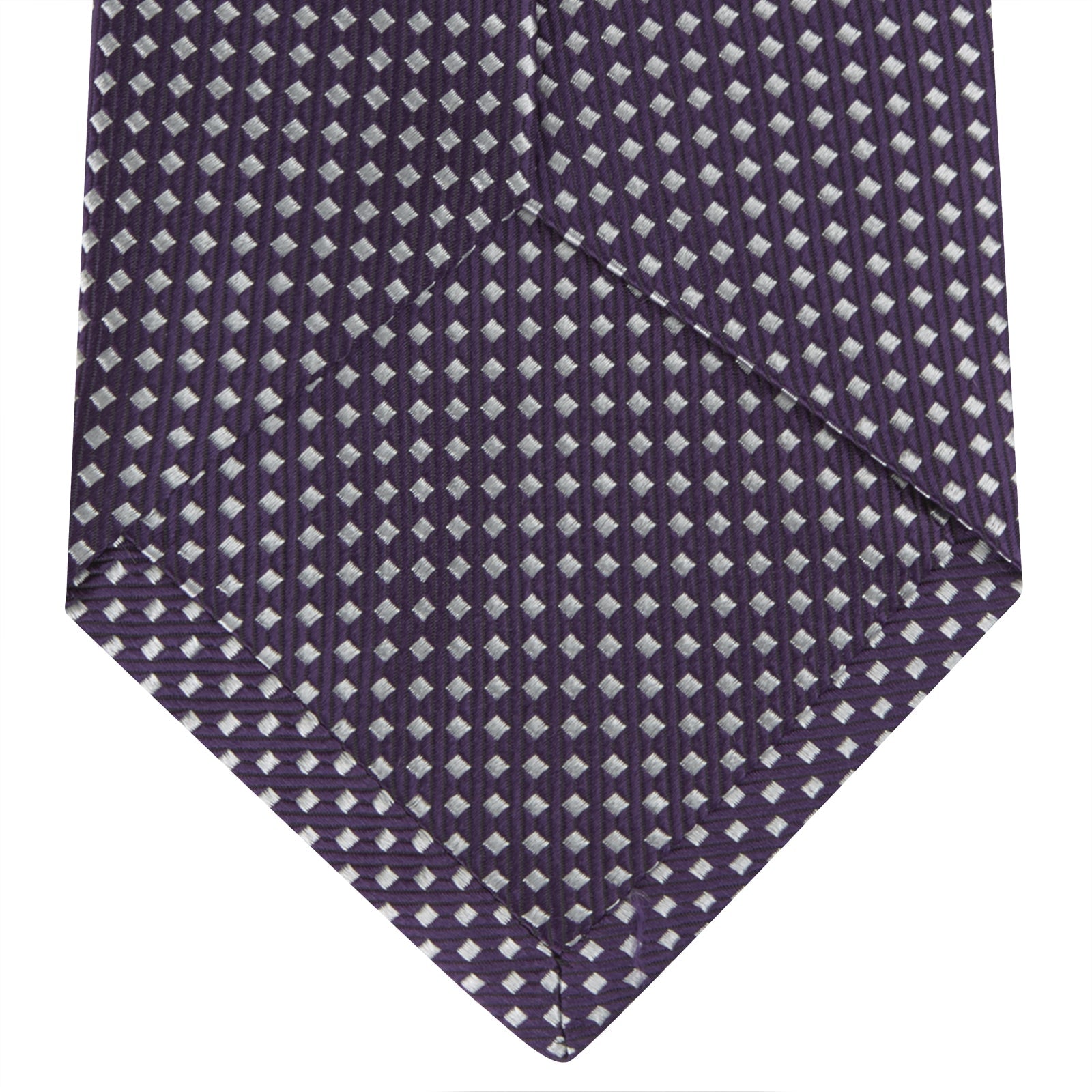 Image 4 of product Plum and White Diamond Silk Tie