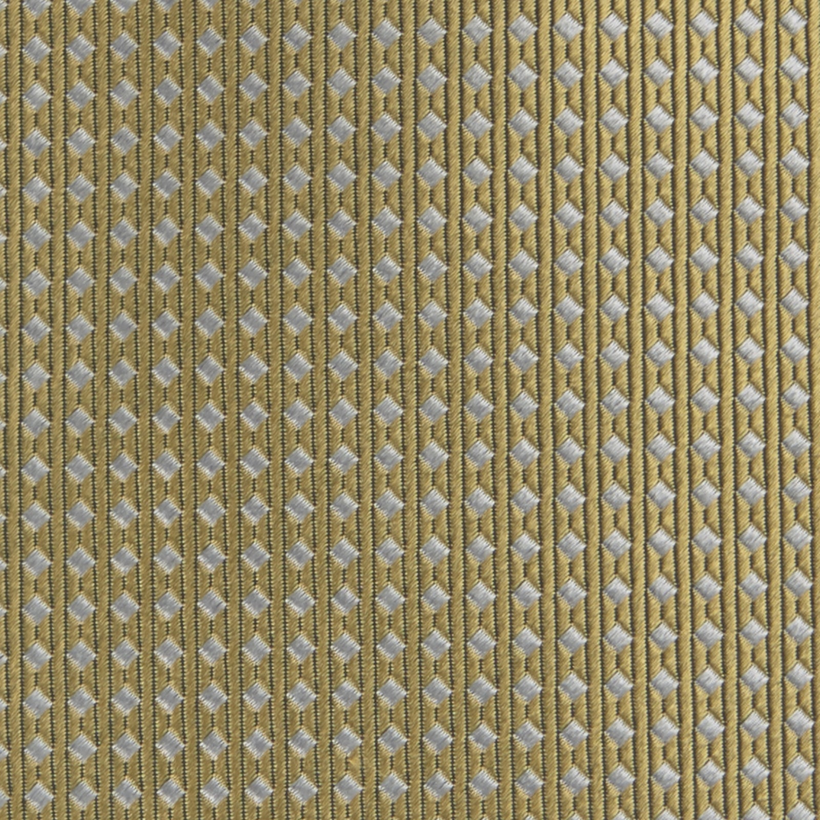 Image 3 of product The Gold and White Diamond Silk Tie by Turnbull & Asser features a classic textured diagonal diamond pattern—ideal for elevating your favorite office shirt.