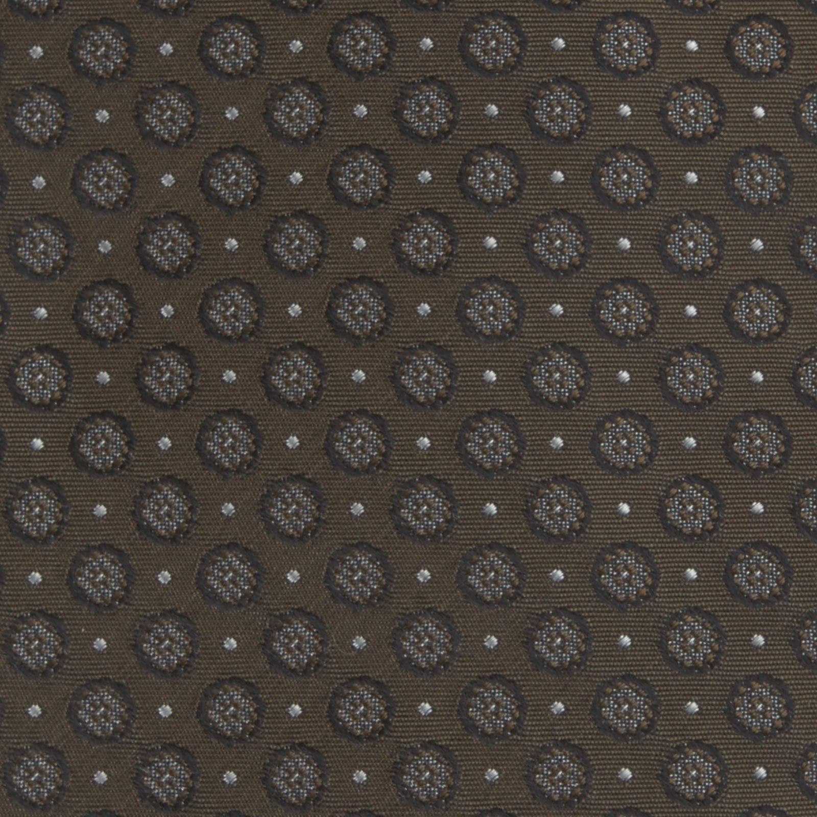 Image 3 of product Brown Floral Spot Silk Tie