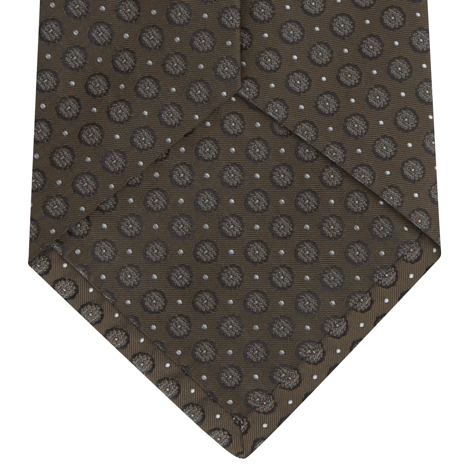 Image 4 of product Brown Floral Spot Silk Tie