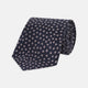 Navy and Pink Paint Spot Silk Tie