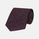 Navy and Red Petal Paisley Silk Tie
