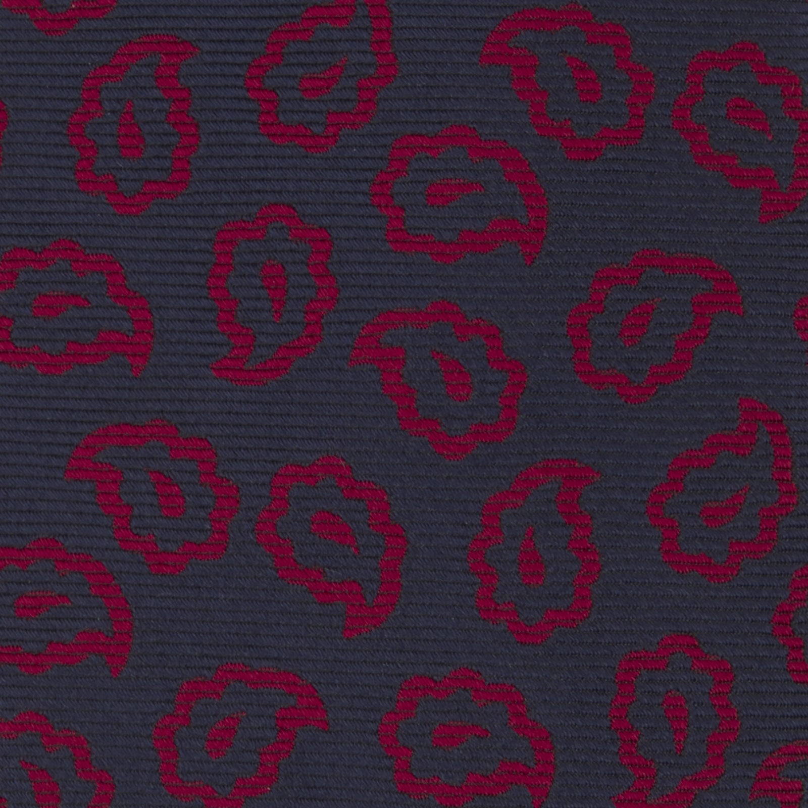 Image 3 of product Navy and Red Petal Paisley Silk Tie