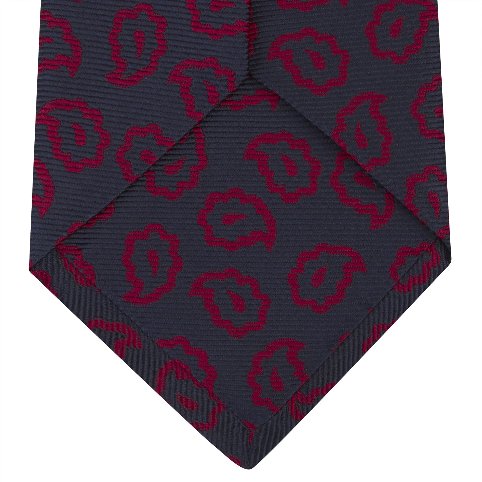 Image 4 of product Navy and Red Petal Paisley Silk Tie