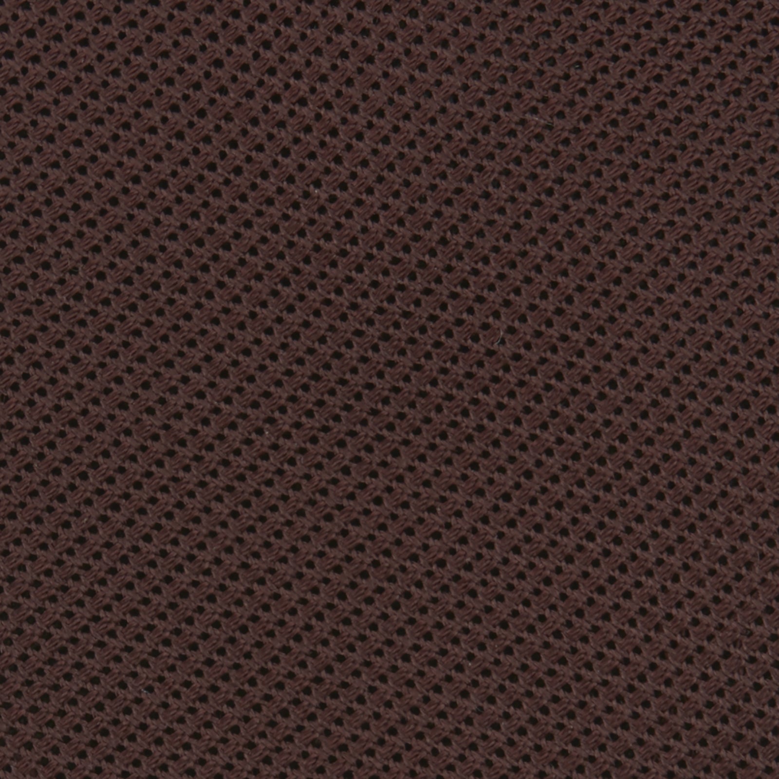 Image 3 of product The Turnbull & Asser Burgundy Grenadine Silk Tie, featuring a textured grenadine weave, is rolled up and displayed against a plain white background.