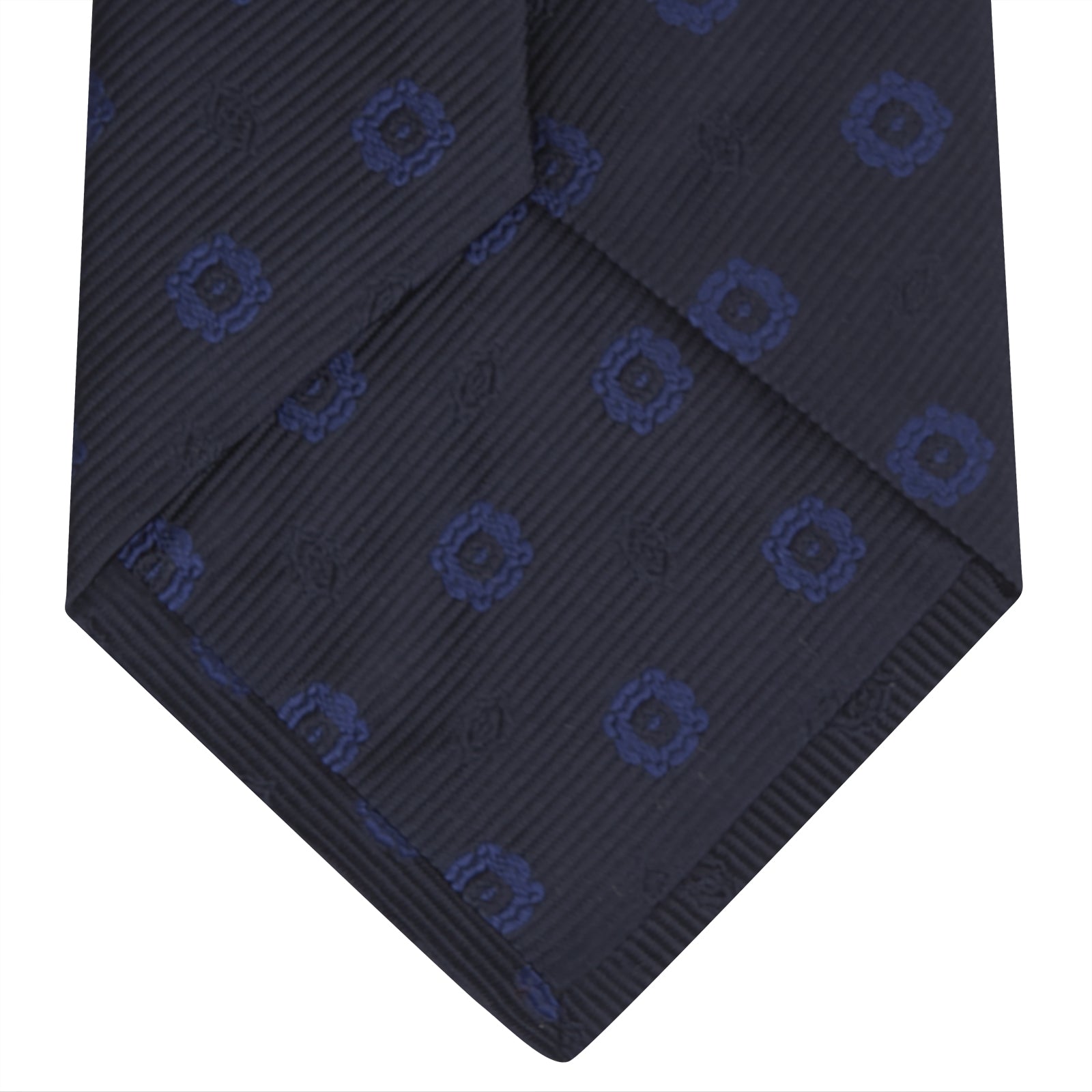 Image 4 of product Navy and Blue Emblem Spot Silk Tie