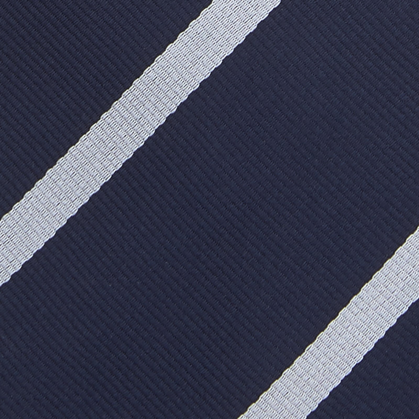 Image 3 of product Slim Navy and White Blazer Stripe Repp Silk Tie