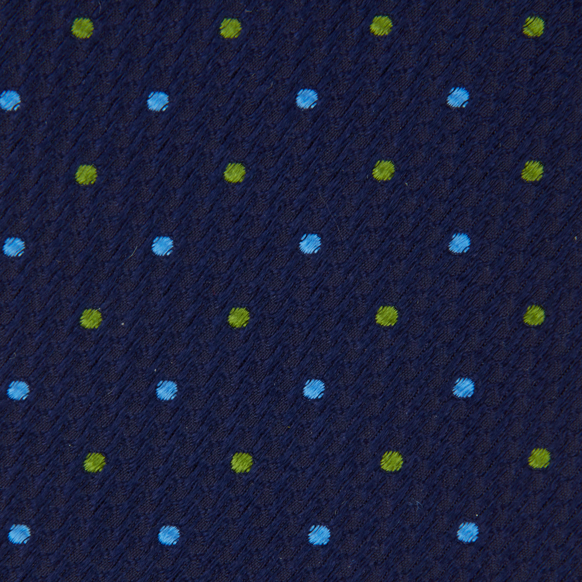 Image 3 of product Navy, Blue & Green Spot Lace Silk Tie