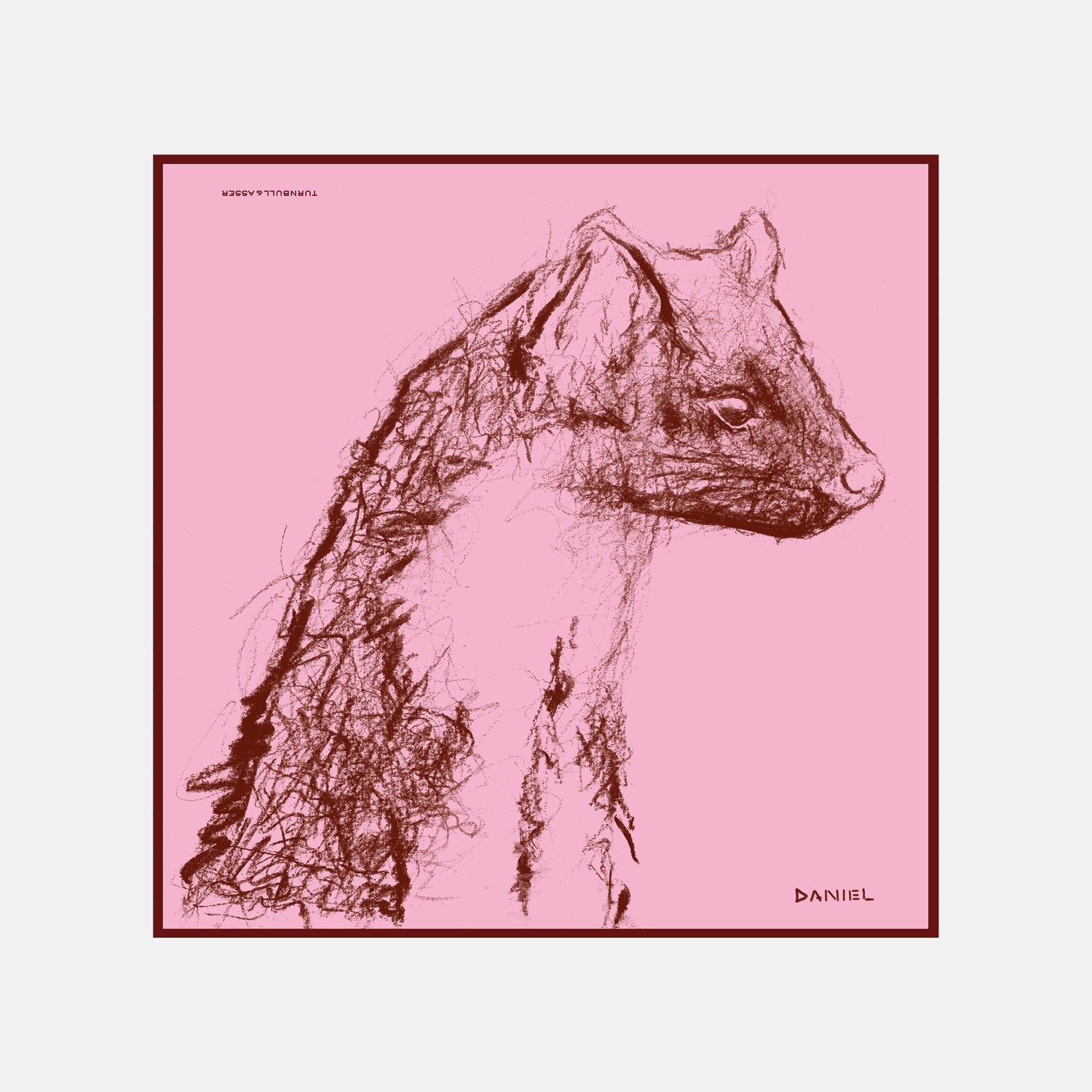 Image 1 of product DANIEL PERKIN PINK PINE MARTIN POCKET SQUARE