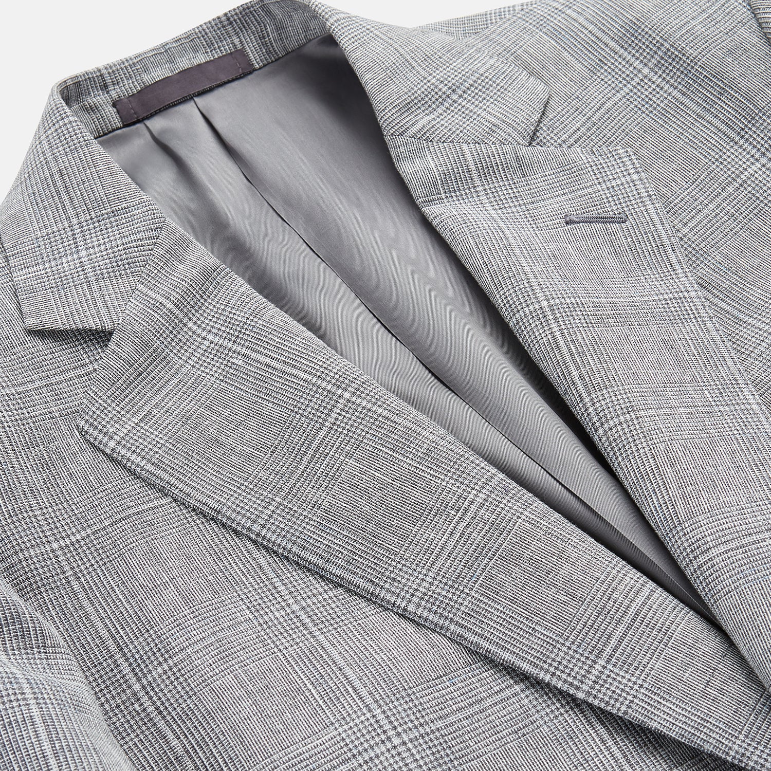 Image 2 of product Grey Multi Check Linen Blend Barrington Blazer