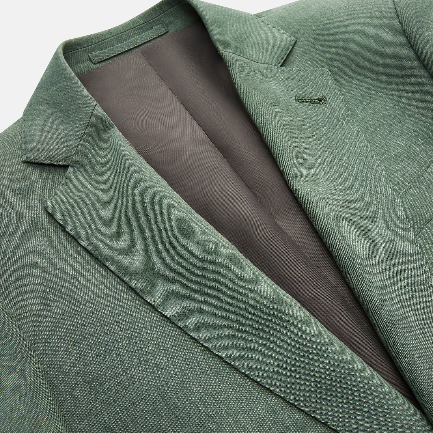 Image 3 of product Green Wool and Linen Blend Barrington Blazer