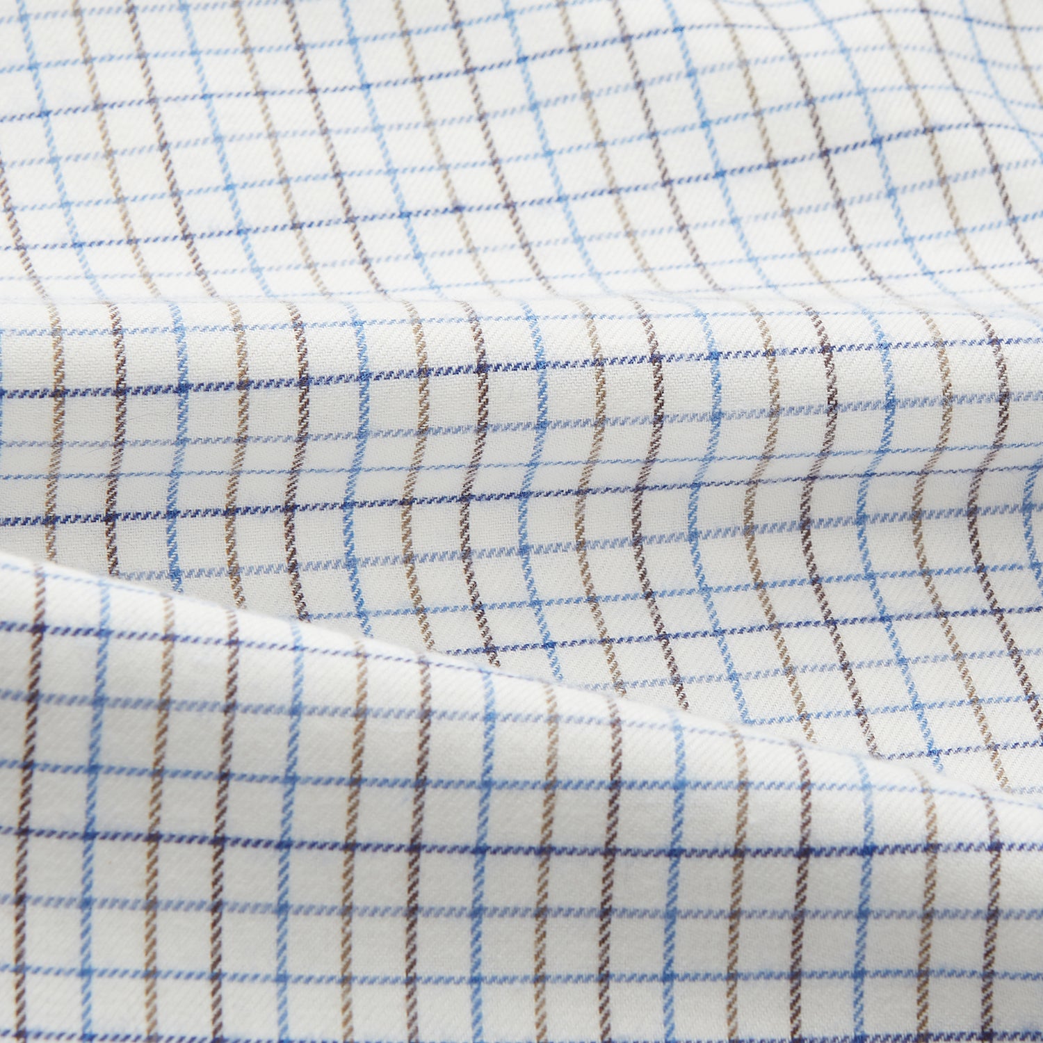 Image 4 of product Blue Tattersall Check Cashmerello Regular Fit Mayfair Shirt