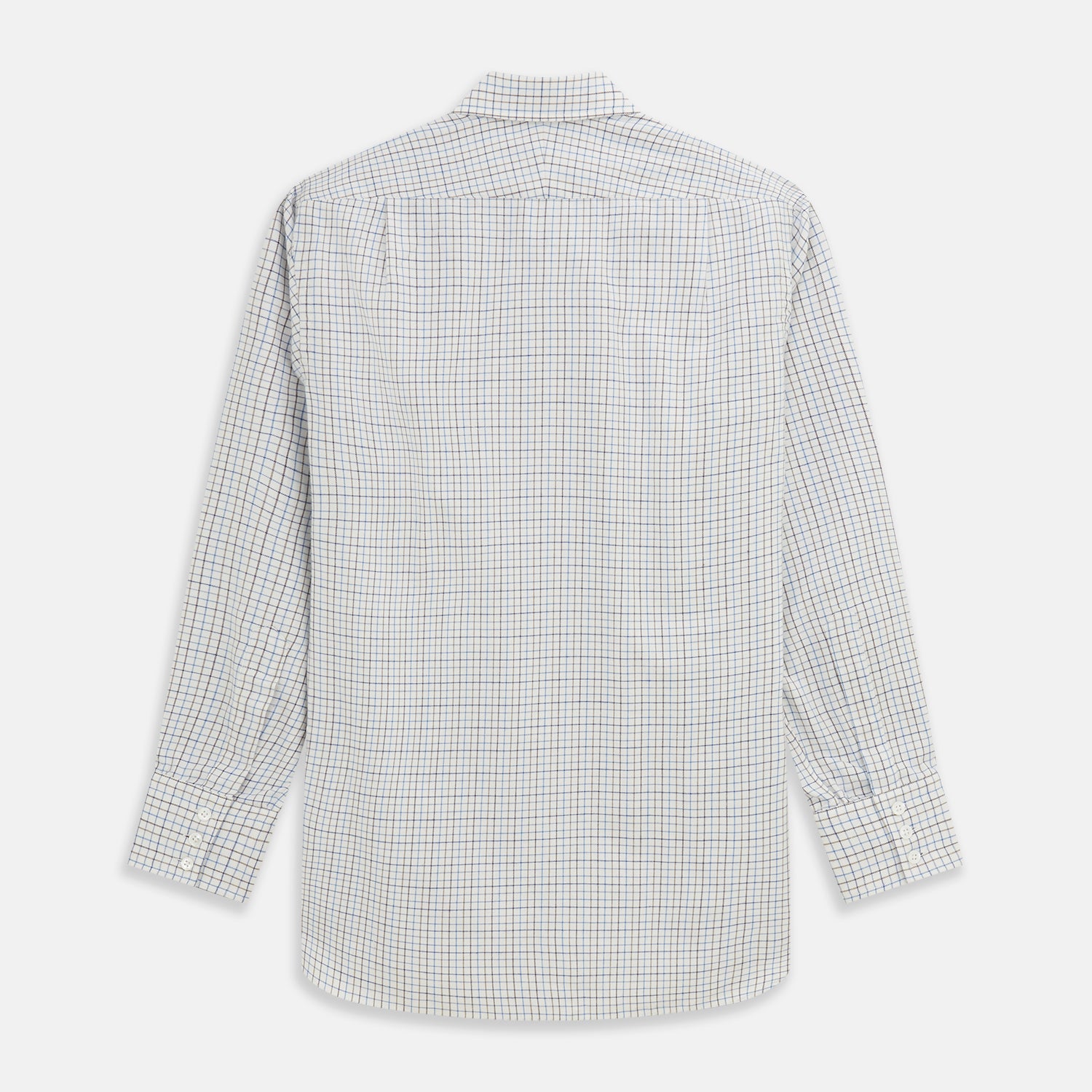 Image 5 of product Blue Tattersall Check Cashmerello Regular Fit Mayfair Shirt