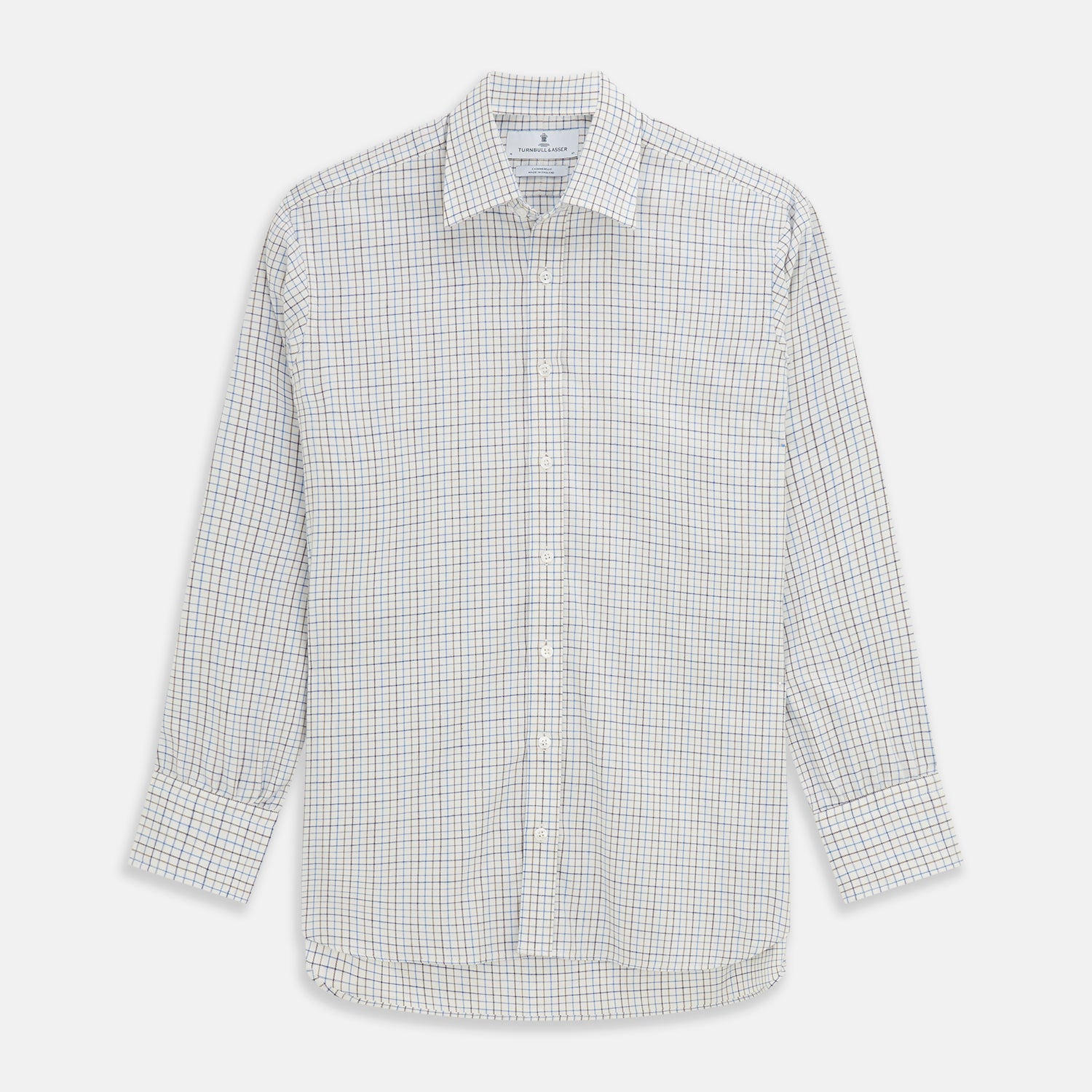 Image 1 of product Blue Tattersall Check Cashmerello Regular Fit Mayfair Shirt
