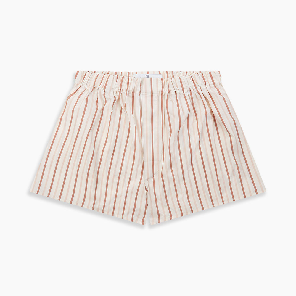 Pink Multi Striped Cotton Godfrey Boxer Shorts