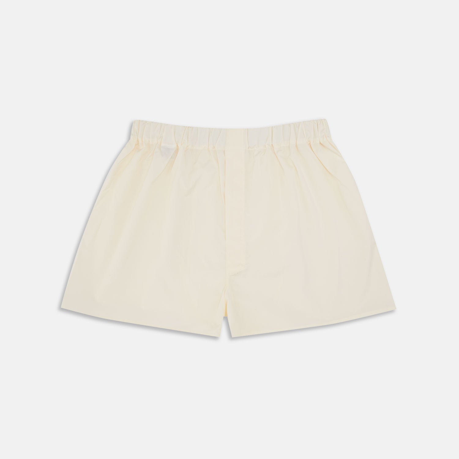 Plain Cream Cotton Boxer Shorts