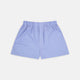 Turnbull & Asser Blue Herringbone Sea Island Quality Cotton Boxer Shorts feature an elastic waistband and are displayed flat on a plain white background.