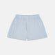 Turnbull & Asser Light Blue Sea Island Quality Cotton Boxer Shorts, crafted from premium cotton with an elastic waistband, displayed flat on a plain white background.