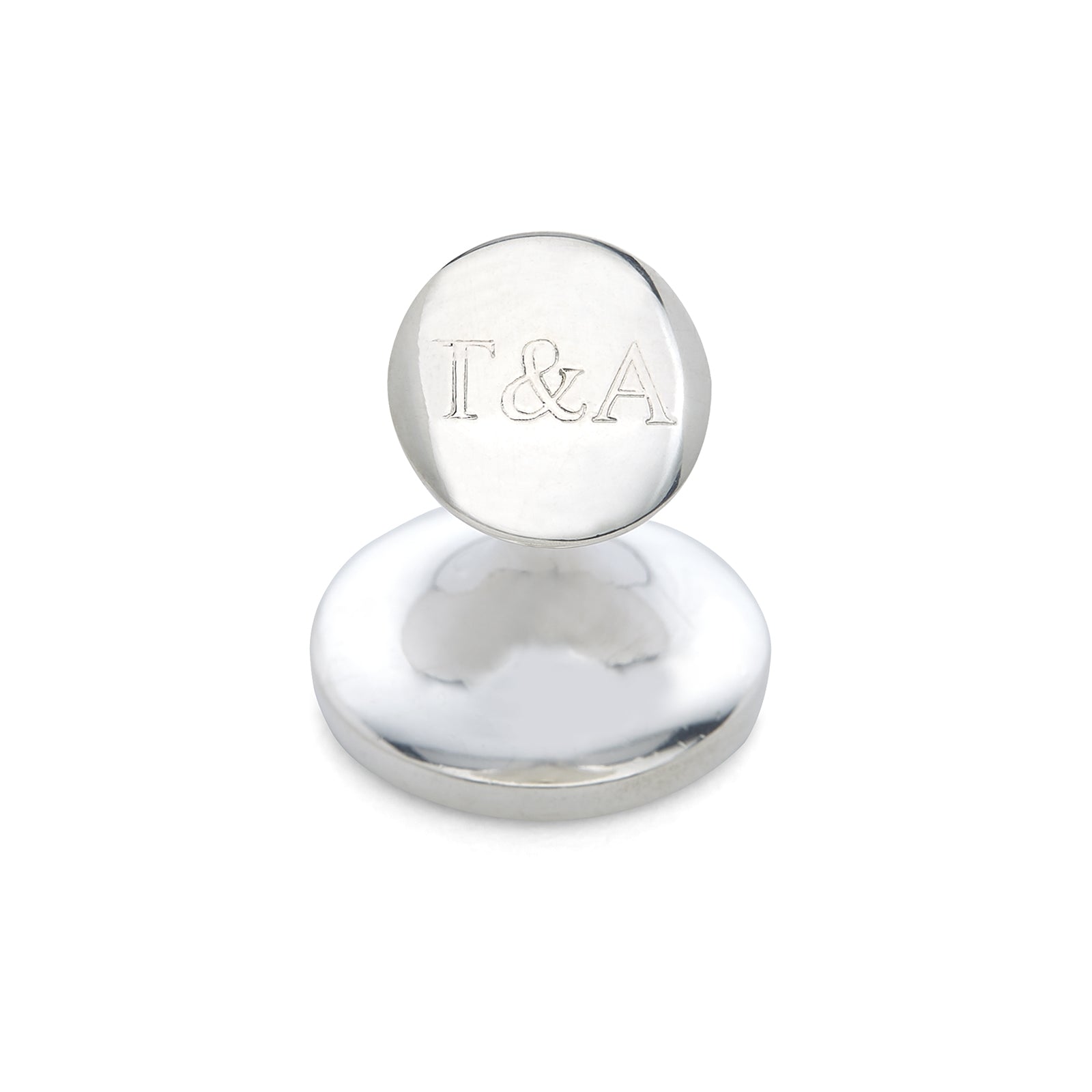 Image 3 of product Spotted Burgundy and White Sterling Silver Enamelled Cufflinks