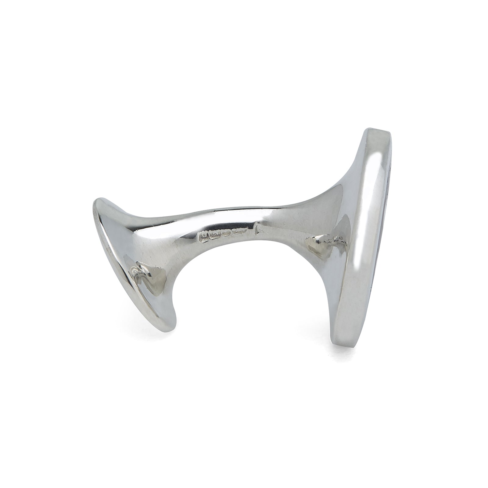 Image 2 of product Spotted Burgundy and White Sterling Silver Enamelled Cufflinks