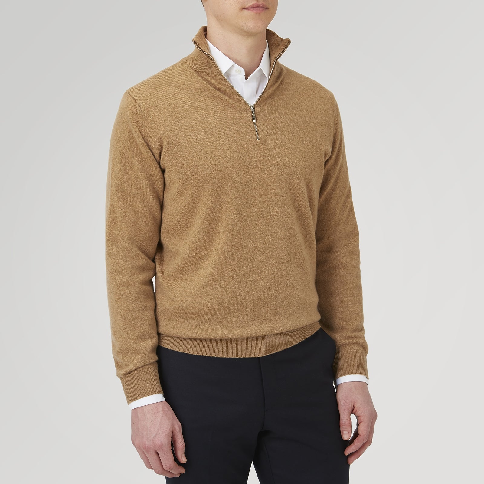 Image 3 of product Natural Half-Zip Cashmere Jumper