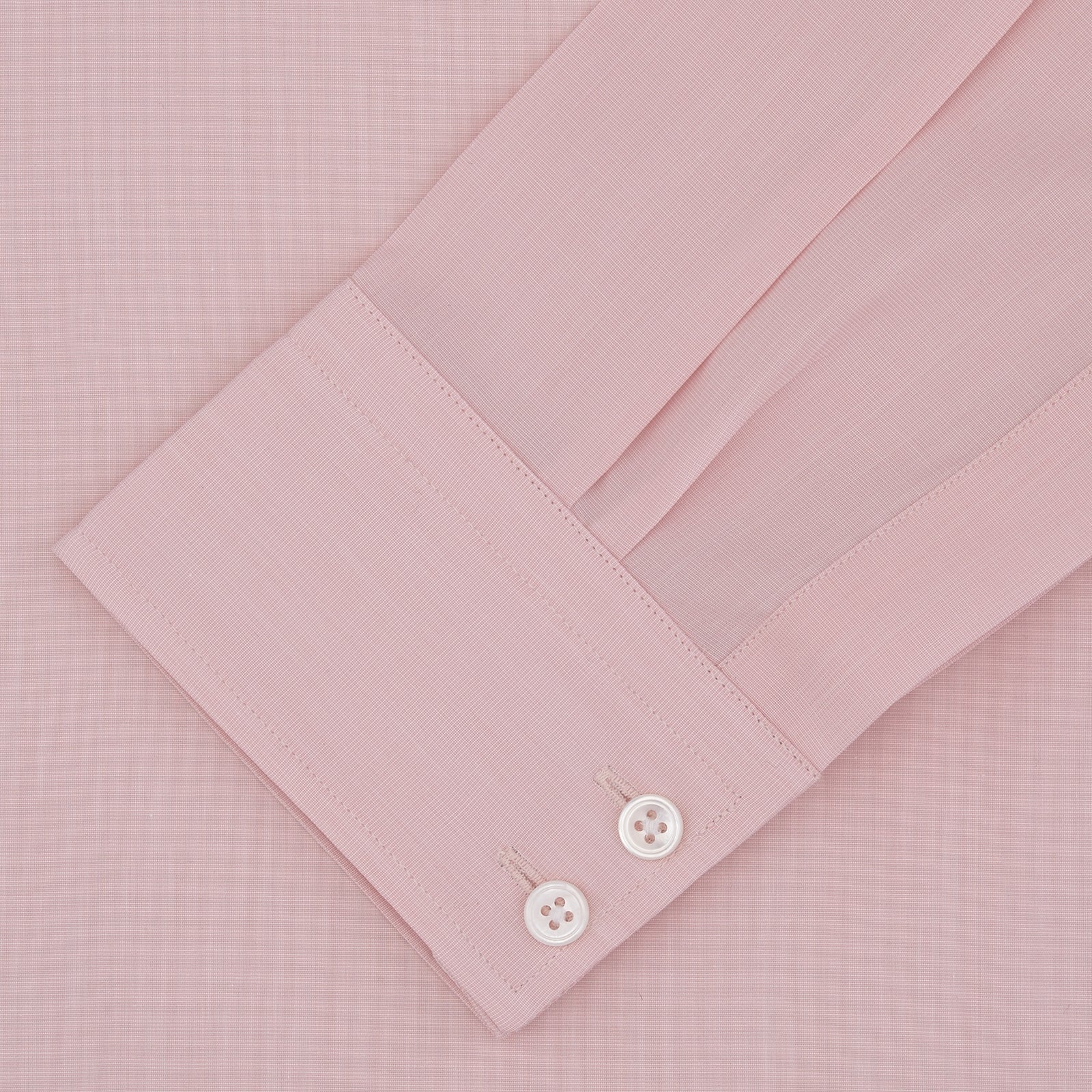 Image 2 of product Tailored Fit Pink End-on-End Cotton Shirt with Kent Collar and 2-Button Cuffs