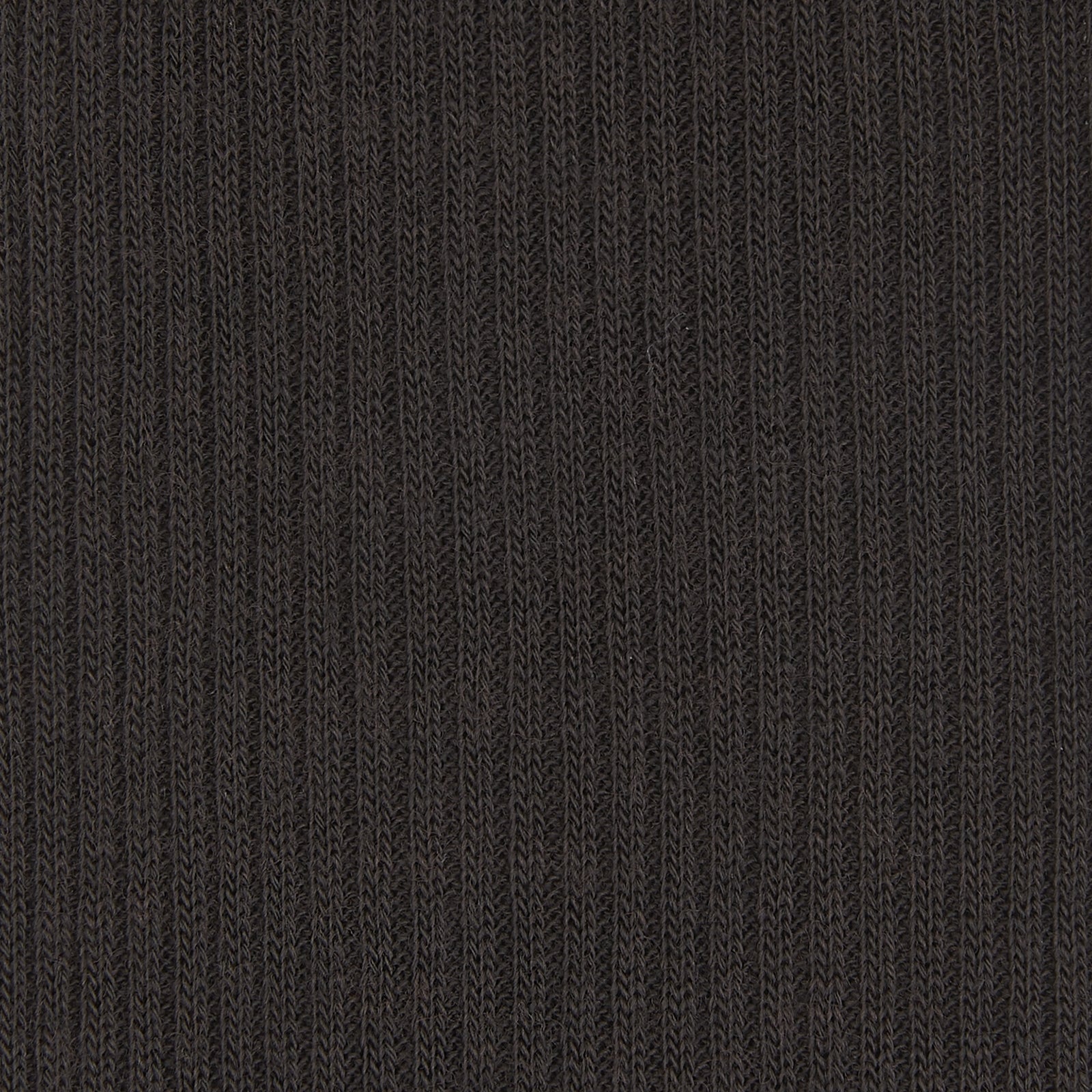 Image 2 of product The Turnbull & Asser Chocolate Brown Long Merino Wool Sock is displayed on a white background, positioned as if worn, showcasing its subtle ribbed texture—highlighting the refined elegance of luxury men's socks.