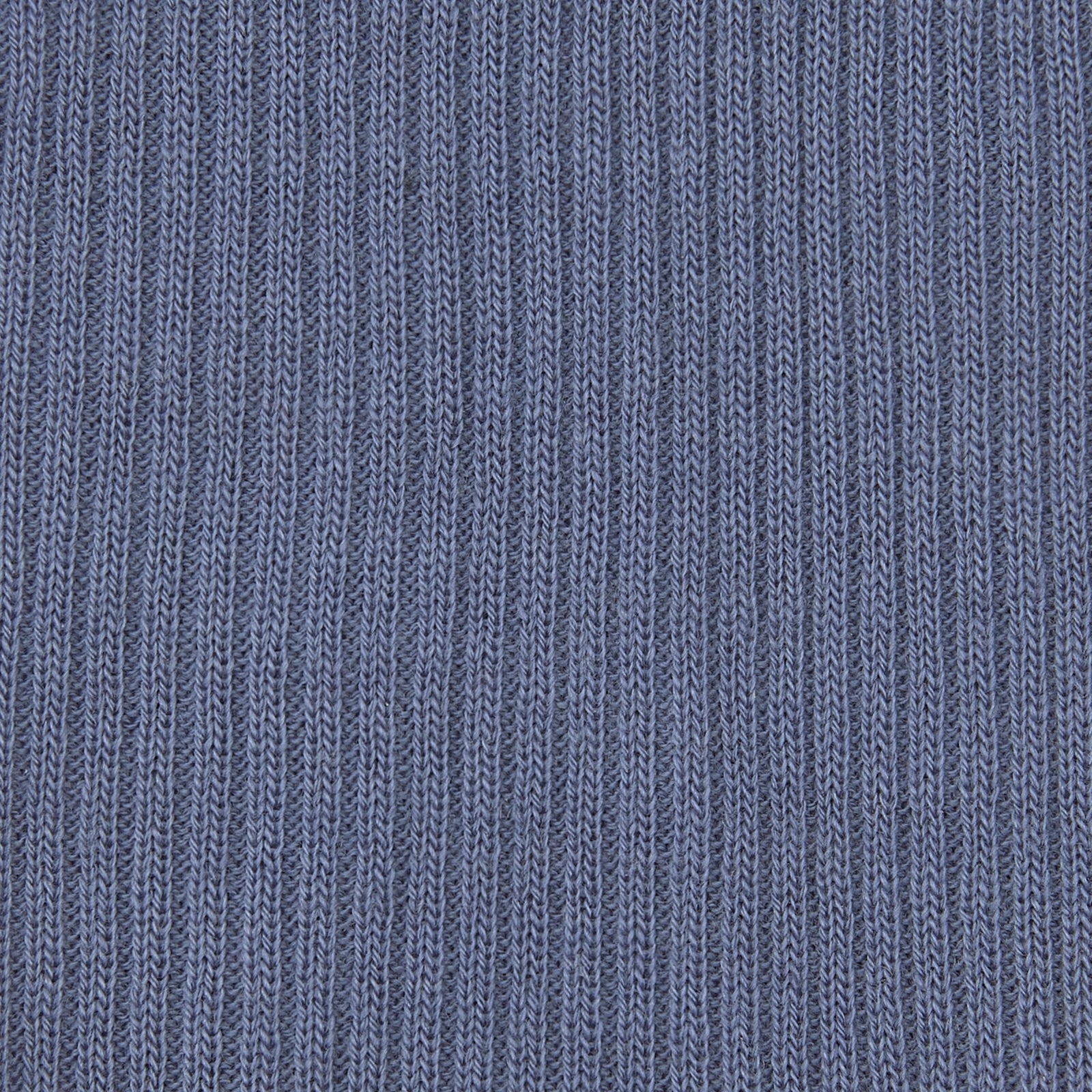 Image 2 of product A single Smoke Grey Long Merino Wool Sock by Turnbull & Asser, featuring a ribbed texture and crafted in the tradition of luxury men’s socks, is displayed upright on a plain light-gray background.