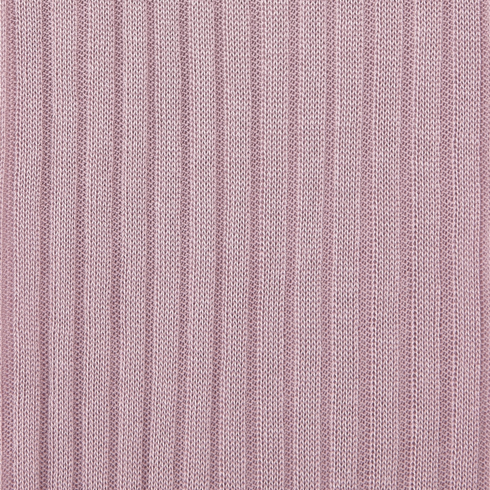 Image 2 of product The Turnbull & Asser Dusky Pink Long Cotton Sock, crafted from premium Fil d’Ecosse Egyptian cotton with a ribbed texture, is shown standing upright on a white background in a side view.