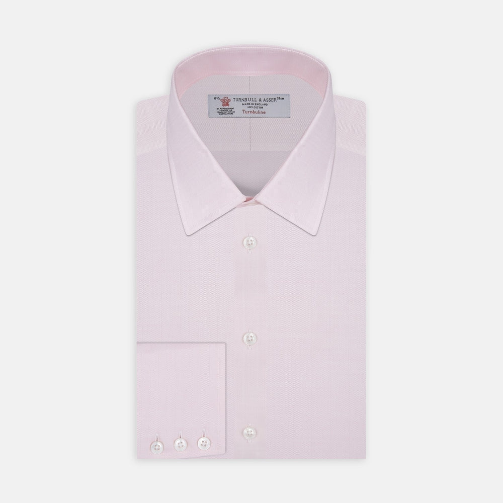Pink Herringbone Cotton Fabric