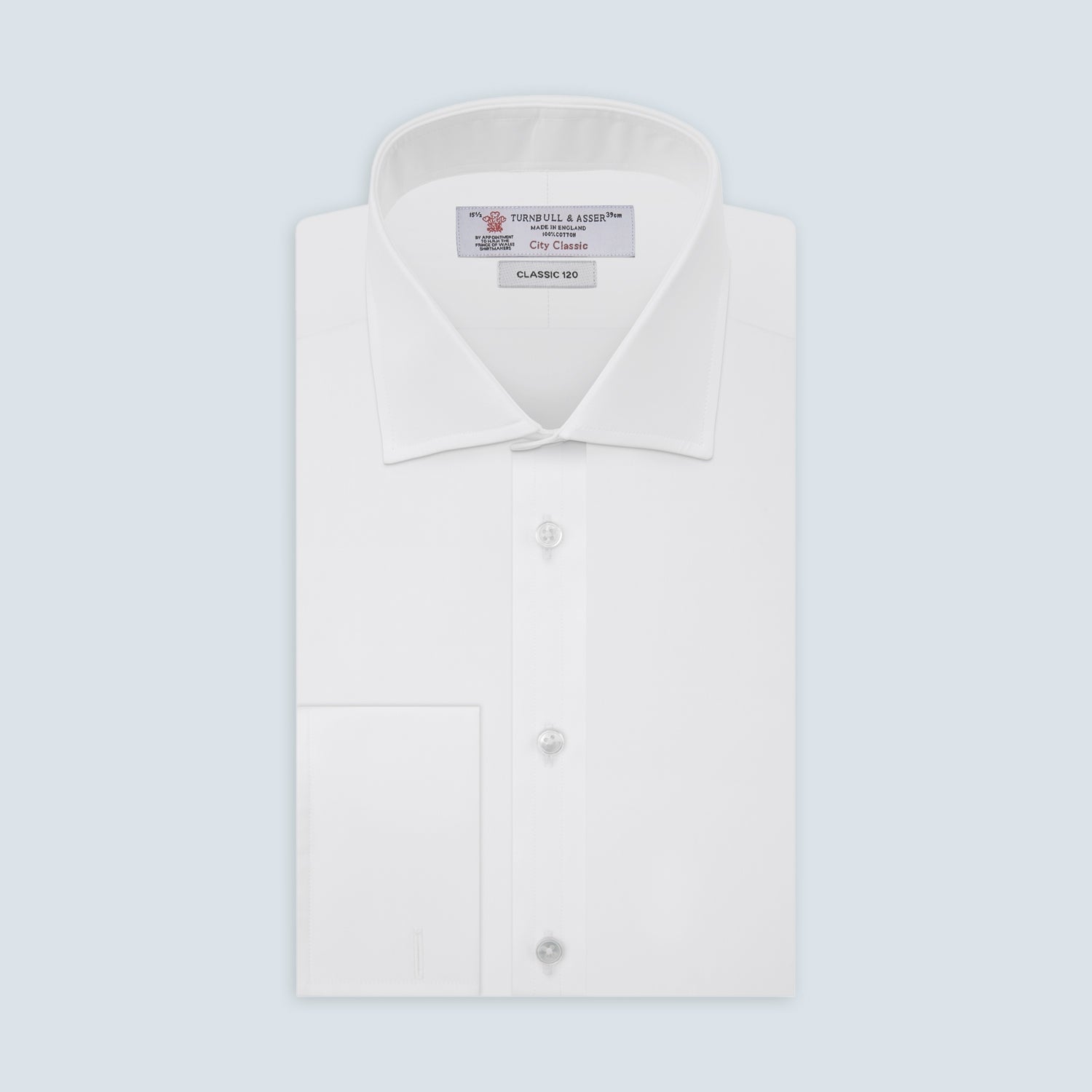 Image 1 of product Two-Fold 120 White Cotton Shirt with Regent Collar and Double Cuffs