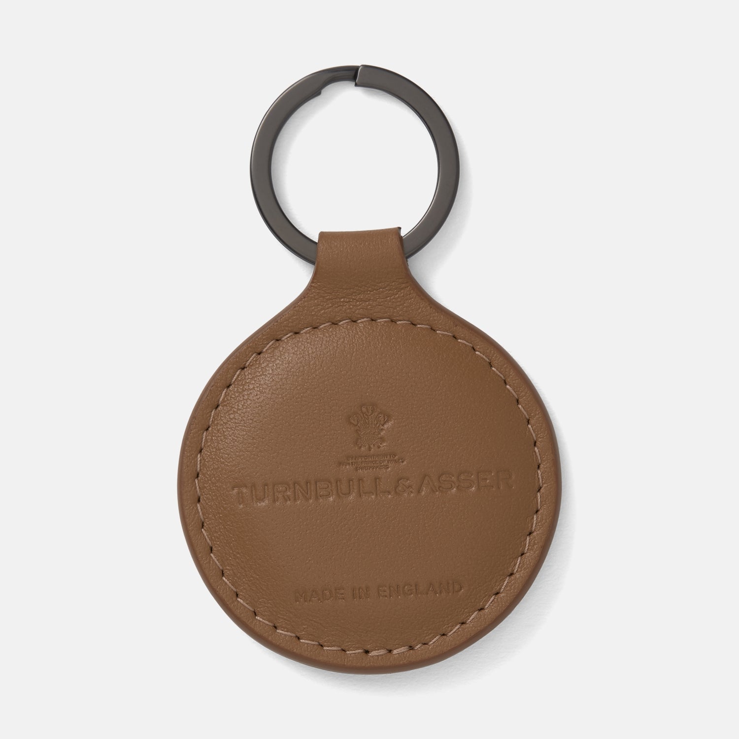 Peanut Brown Leather Key Fob