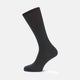 The Turnbull & Asser Racing Green Mid-Length Merino Wool Sock is shown upright on a light gray background, highlighting its refined style and luxurious quality for men.