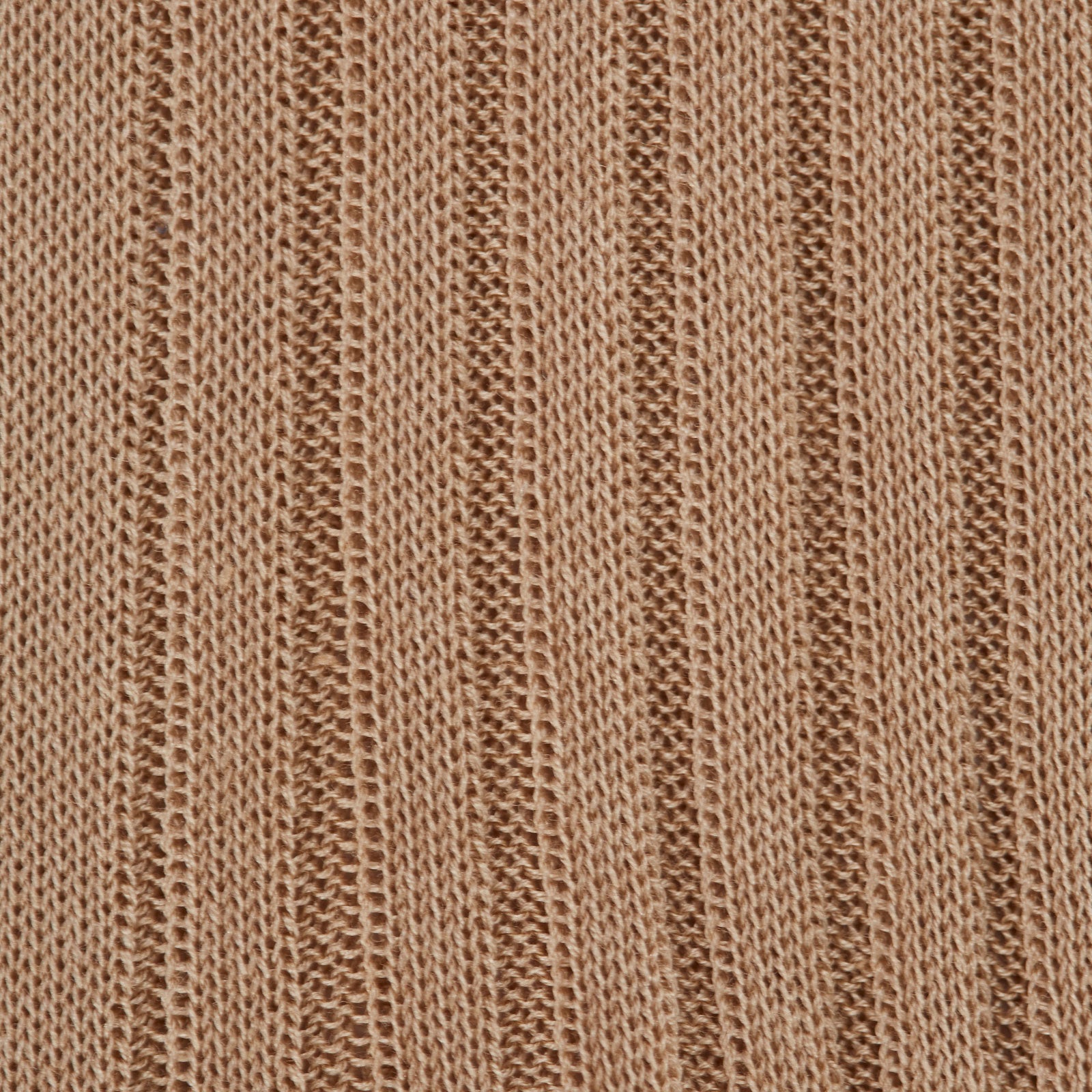 Image 2 of product A single Ecru Long Cotton Sock by Turnbull & Asser is displayed on a white background, shown from the side to highlight its ribbed texture—crafted from fine cotton for a luxurious men’s sock.