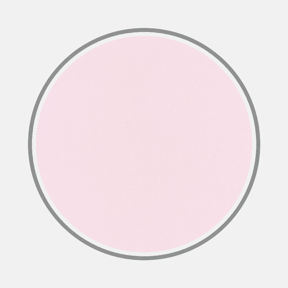 Bespoke Fabric 0001 15 by Turnbull & Asser features a solid pale pink circle with white and gray borders on light gray—ideal for custom shirts or unique monogram designs.