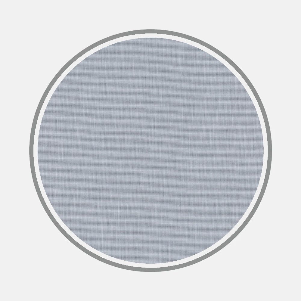 Inspired by Turnbull & Asser's Bespoke Fabric 0003 04, this simple gray circle features a subtle textured pattern, thin white outline, and thicker gray border on a light gray background—ideal for custom shirts or monograms.