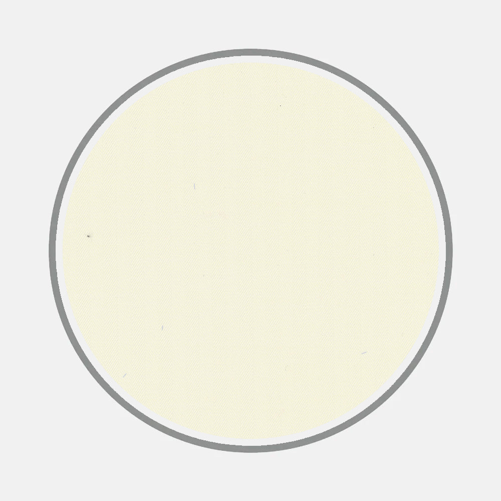 Bespoke Fabric 0018 49 by Turnbull & Asser features a plain off-white circle with a thick gray border on a light gray background, ideal for highlighting classic monogram styles, and free from any extra designs or textures.