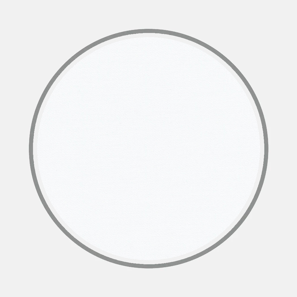 A simple grey circle with a thick outline on a light grey background, evoking classic monogram styles. The empty, centered circle highlights the Bespoke Fabric 19 01 by Turnbull & Asser.