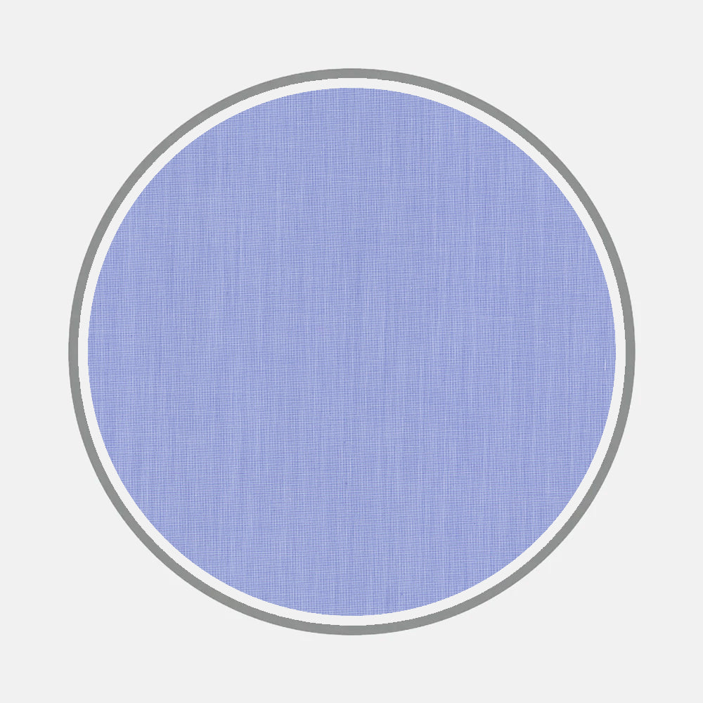 A large, light purple circle with a subtle textured pattern is centered on white, outlined by two thin gray borders—echoing the refined elegance of Turnbull & Asser's Bespoke Fabric 0021 07.