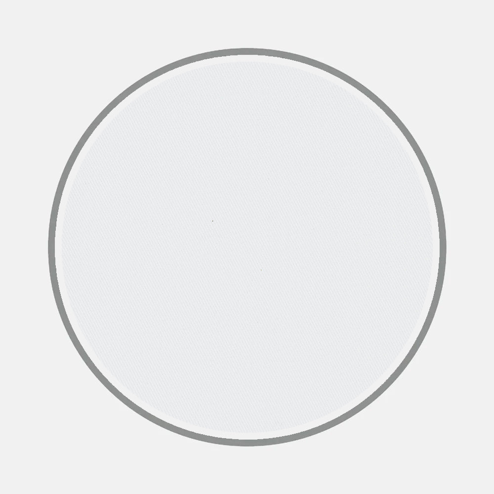 A large, empty white circle with a gray outline is centered on a light gray background—ideal for previewing monogram styles or imagining your next Turnbull & Asser Bespoke Fabric 46 01 shirt. The circle contains no text or extra details.