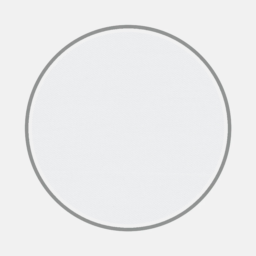 A simple, empty light gray circle with a slightly darker outline, set against white—reflecting the refined details of Turnbull & Asser’s Bespoke Fabric 59 01.