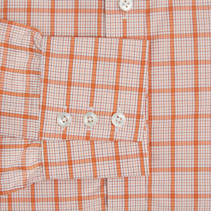 Orange Graph Overlay Check Mayfair Shirt Image 2