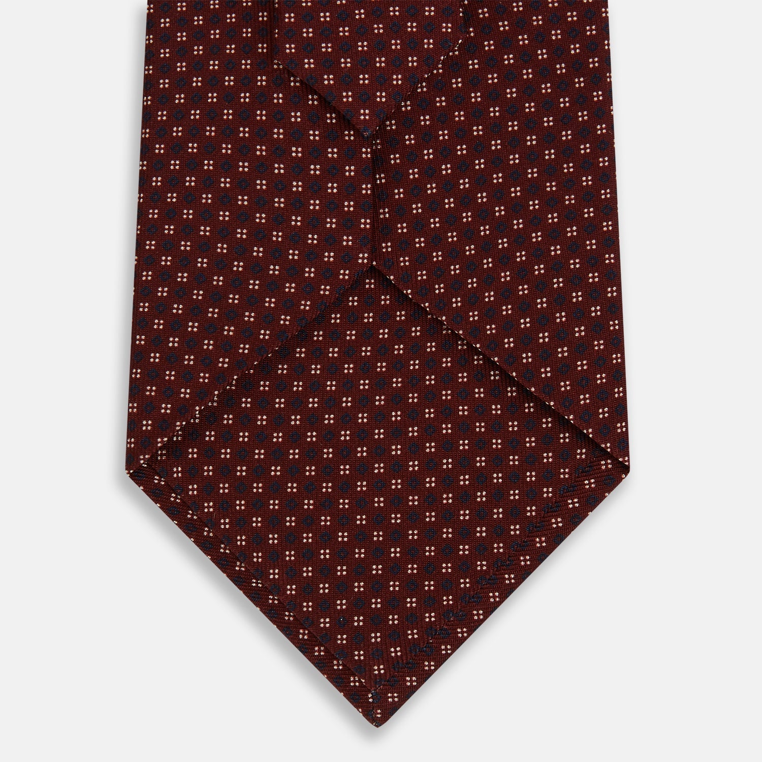 Image 3 of product Burgundy Geometric Motif Silk Tie